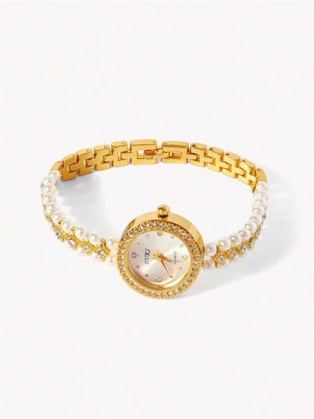 Gold and Pearl Bracelet Watch - Picture 5 of 7